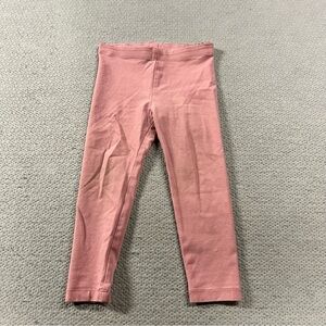 Tea Collection Pink Scallop Trim Legging Pants Cotton Blend Size 2 EUC